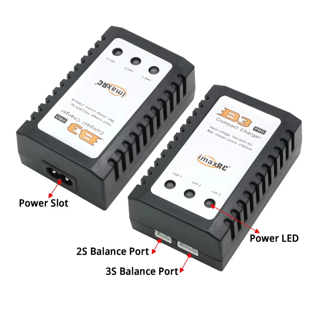 B3 Pro Compact Balance Charger 10W AC 100 - 240V for 2S 3S 7.4V 11.1V Lithium LiPo Battery - Image 3